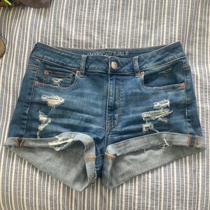 AEO Hi rise Denim Shorts